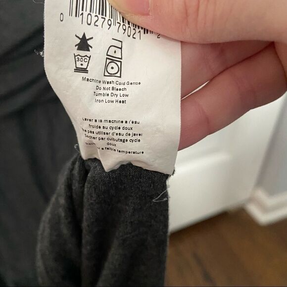 Collection Maternity Dark Heather Gray Spandex Blend Short Sleeve Top - Small - Picture 7 of 8